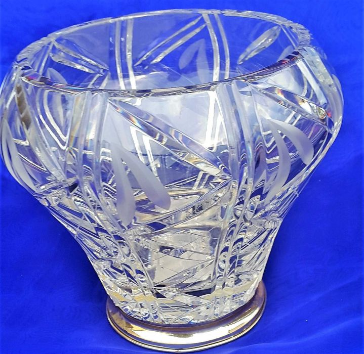 Jarra Cristal Atlantis com aro em prata marcada