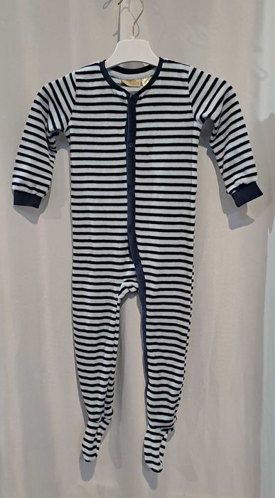 Pajac Dziecięcy W Paski Granatowo Biały unisex r.86/92