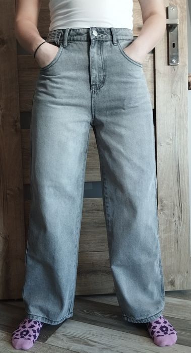Spodnie jeansowe szare