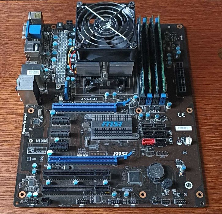 Плата ТОПОВАЯ MSI A55-G45 (MS-7695) c HDMI Видео/SATA III (sFM1, DDR3)