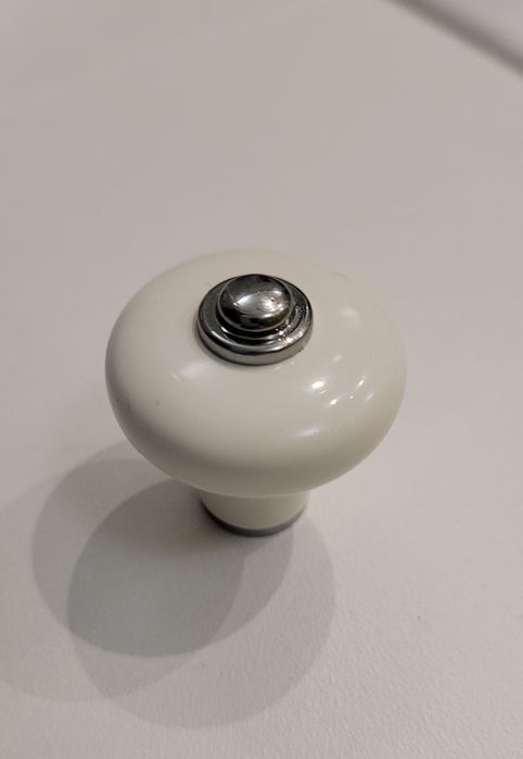 KLINGSTORP IKEA Gałka uchwyt kremowy/chrom, 30 mm
Gałka, kremowy/chrom