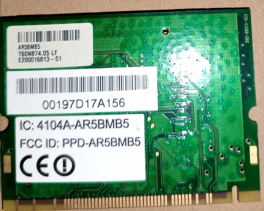 Mini PCI II адаптер AR5BMB5 T60N874.05 LF 802.11b/g