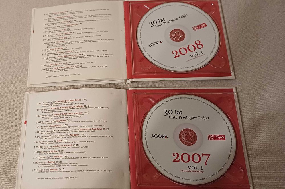 Płyty CD muzyka rozrywkowa + gratis
