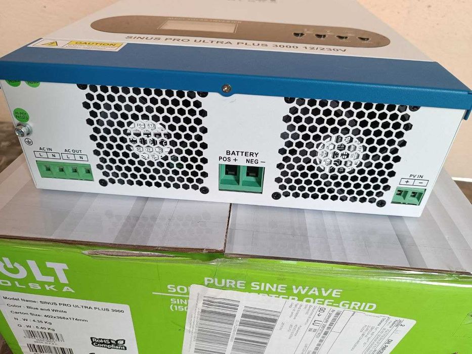 Сонячний інвертор VOLT POLSKA SINUS PRO ULTRA PLUS 3000 12/230 В (1500/3000 Вт) Безкоштовна доставка!