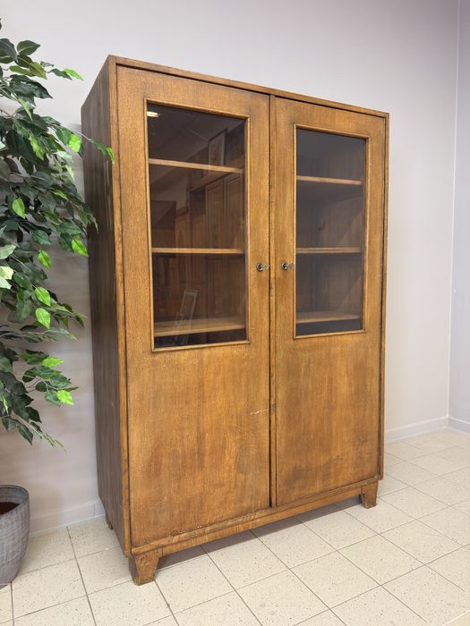Ładna dębowa biblioteka witryna lite drewno dowóz wysyłka