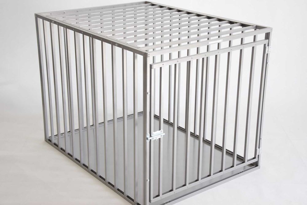 Klatka dla psa kennelowa transporter kojec mocny L 99x69x65 Aluminum