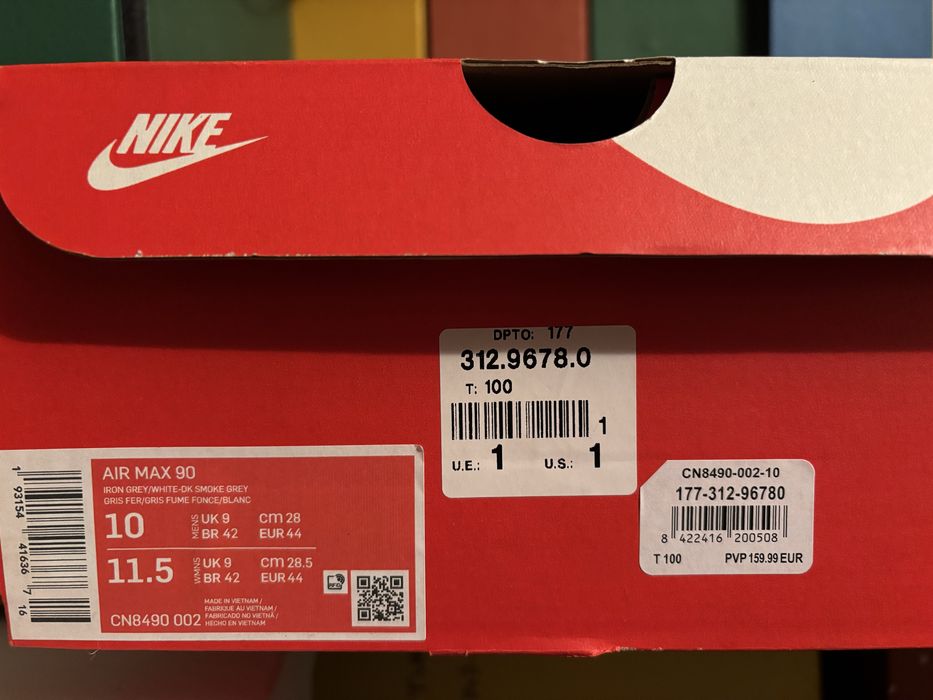 Nike Air Max 90 Iron Grey, tamanho 44