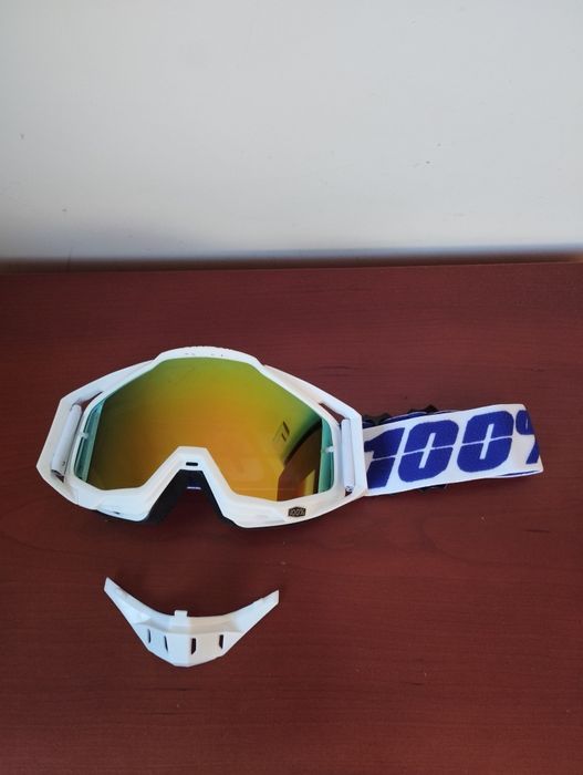 Óculos motocross 100% e Leatt