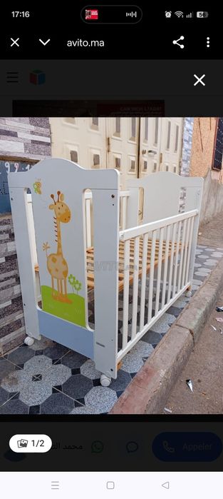 Berço Micuna Girafa – Madeira Branca