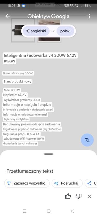 Smart ładowarka łaaduje do67,2v