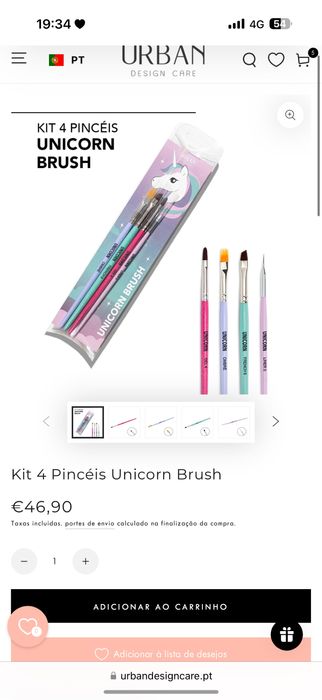 Kit pinceis Unicorn Urban