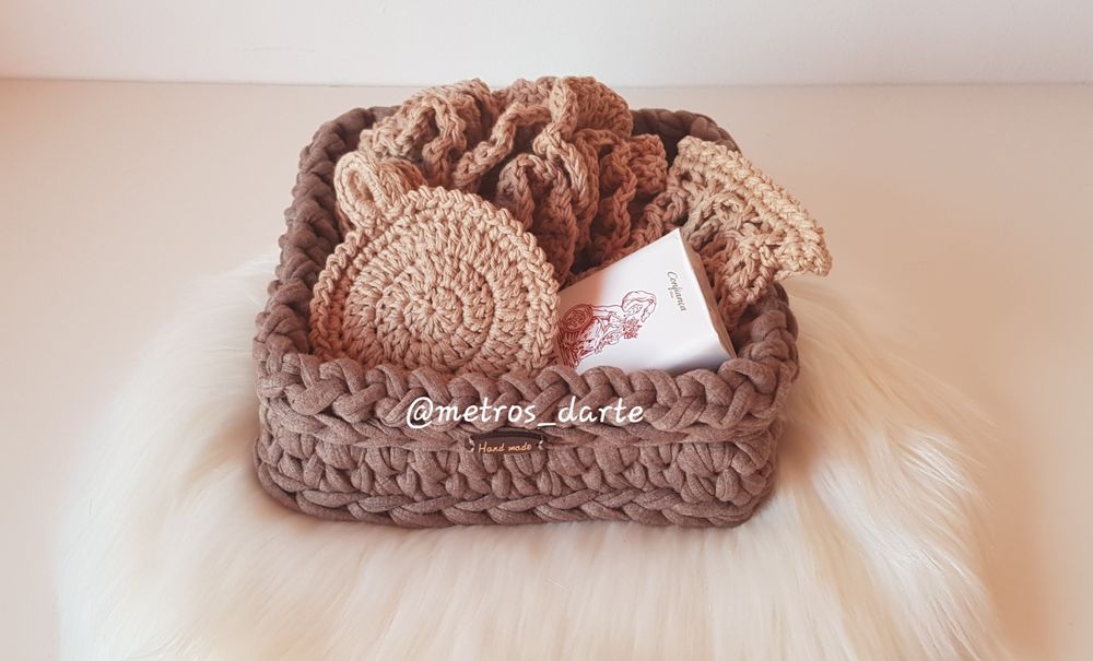 Kit Spa crochê feito à mão ecológico