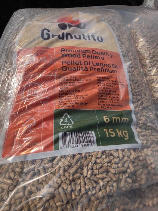 Opał Pellet LIŚCIASTY DRZEWIASTY PREMIUM z certyfikatem super spalanie