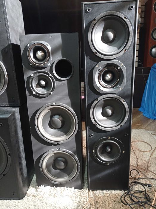 Kolumny podłogowe Magnat system 7.1 przerobione plus Subwoofer Supreme 301A zestaw
