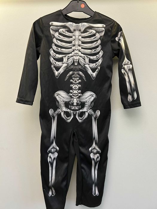 Strój przebranie Kościotrup Halloween 3/4 lata