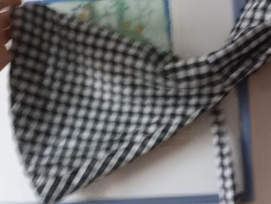 Camisa vichy com mangas largas