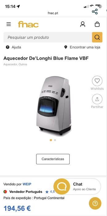Aquecedor a gas super quente
