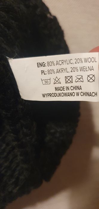 Czapka Puccini jesienno zimowa z warkoczowym splotem one size unisex