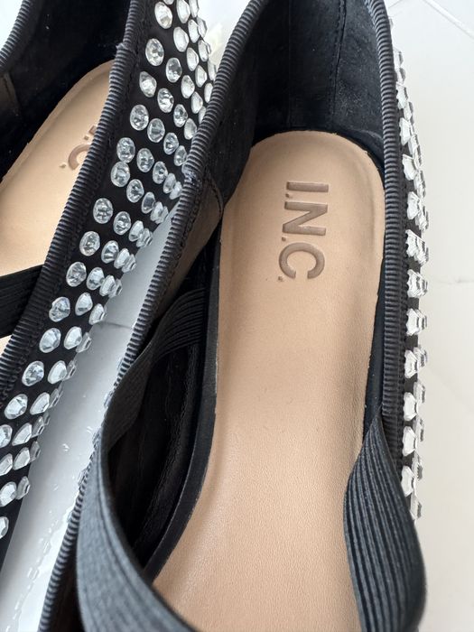 Новые черные балетки в стразы в стиле Miu Miu