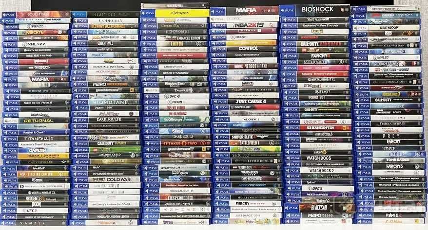 PS4F500Gb(ОбменПриставки/Игр-GTA5XL/RDR/MKX/Tekken/CallDuty)+Cyberpunk