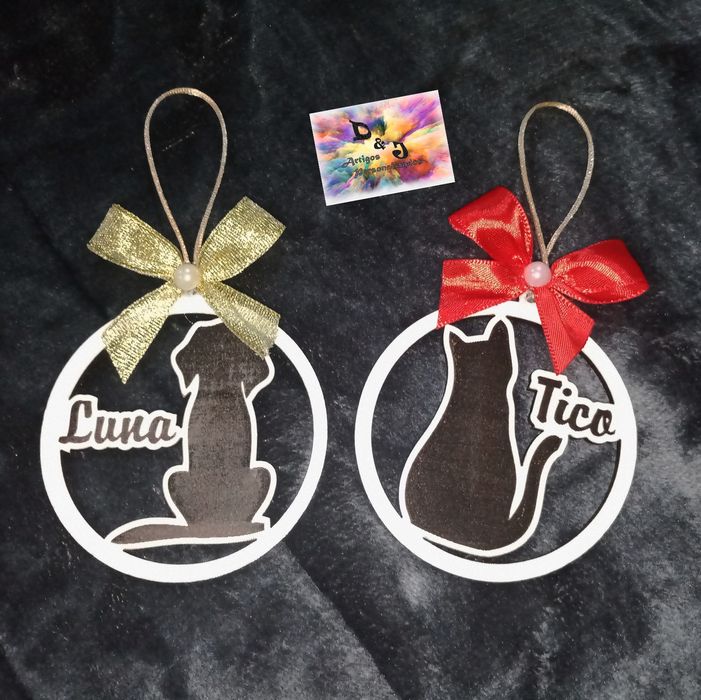 Bolas de natal em mdf