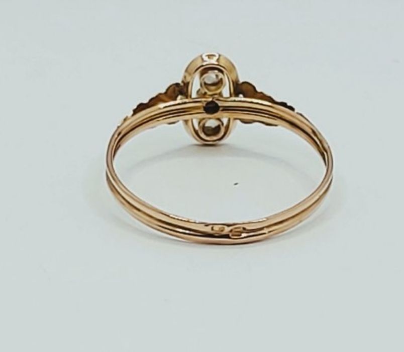 Anel Ouro Granada Diamantes