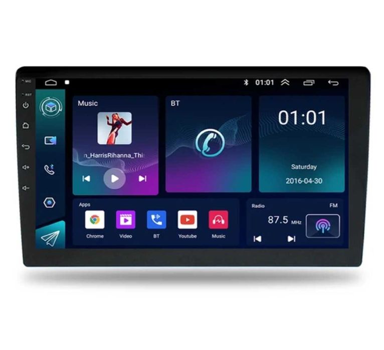 Rádio 2 DIN Android 9" + Carplay e Android auto + 4 GB RAM + 32 GB ROM