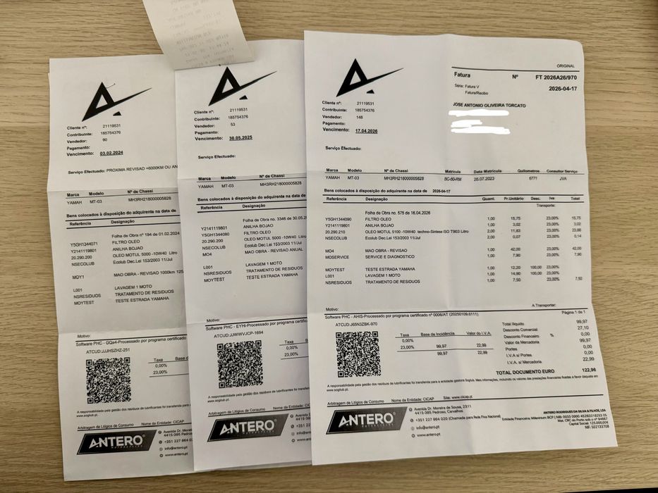 Yamaha MT 03 - Carta A2