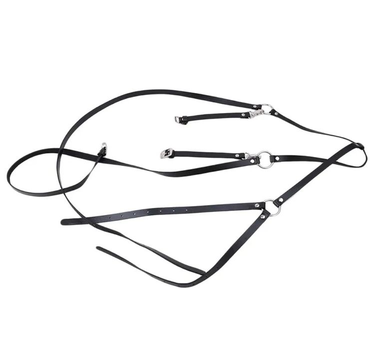 Портупея гартер эко кожа бодичейн ремни с застежками пояс на тело клас