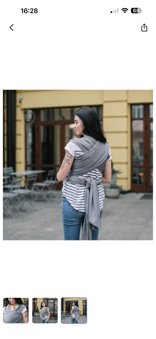 Слінг-шарф Love & Carry сірий