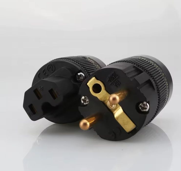 Kabel zasilający audio Melodika 3x4 mm dł 1.0m Wtyki Schuko Audiocrast