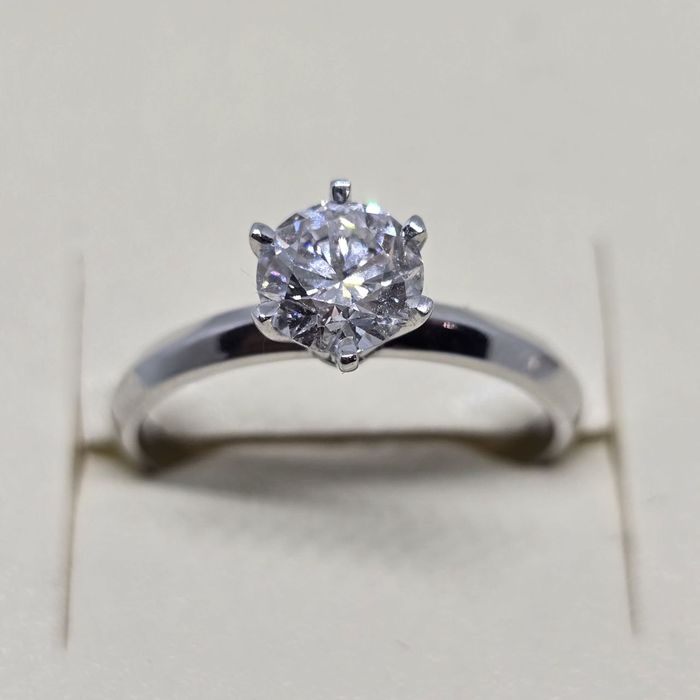 1.16 ct E/VVS1 Excellent бриллиант, сертификат. Золотое кольцо