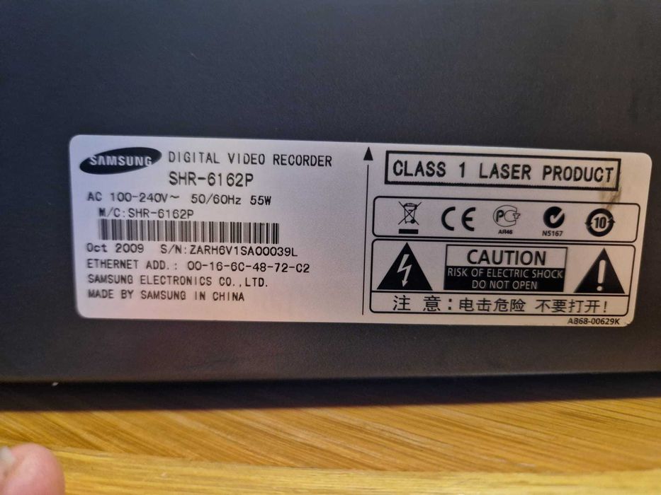 Gravadores CCTV Samsung SHR-6162, teclado de comando, controle remoto