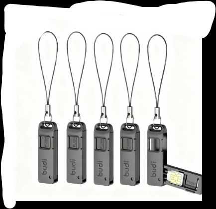 Caixa de Armazenamento Multifuncional para Cartões, Slot p/ Cartão SIM, Ejetor de Cartão com Cordão, Agulha p/ Remoção de Cartão SIM