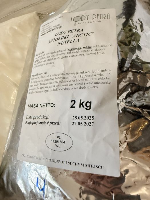 Masy lodowe świderki (800 zl) Masa gofrowa gratis