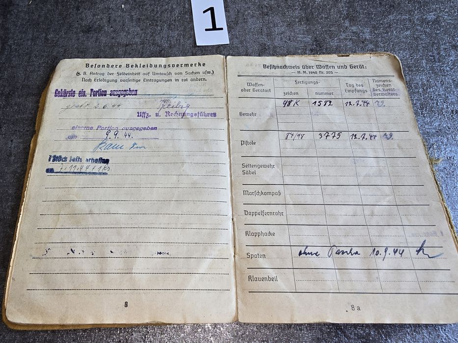 Soldbuch.1. Wehrmacht. Bromberg