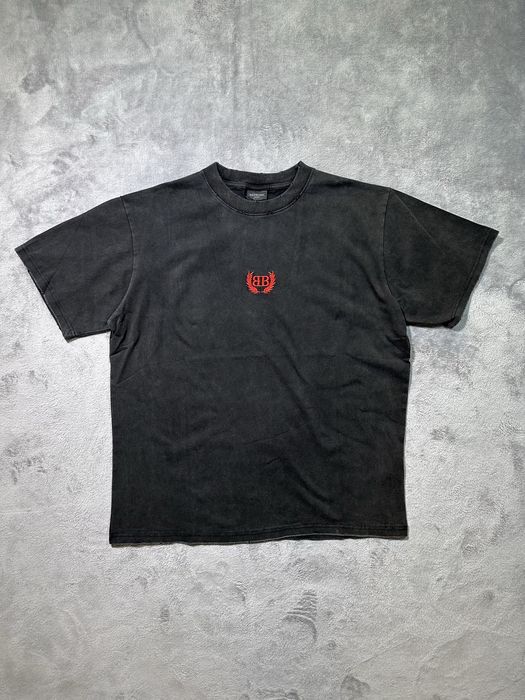 Футболка Balenciaga laurel classic t-shirt чорна S M L