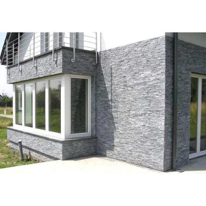 Płytki Ścienne Marmur Crystal Black 10x36x1-1,3 Panel dekoracyjny płytka marmurowa kamień panel elewacyjny elewacja