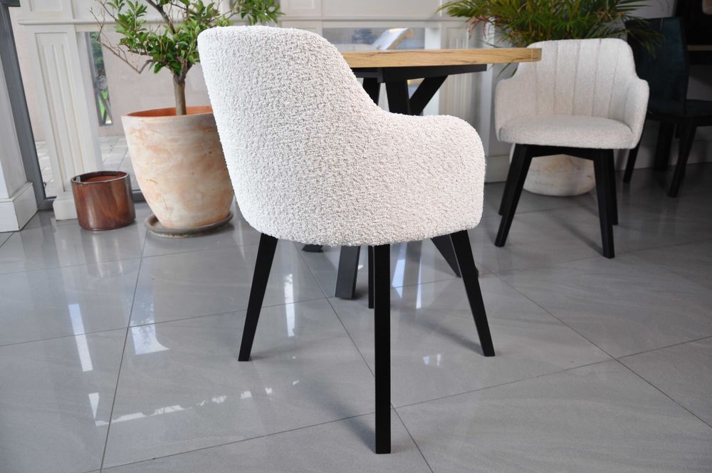 Komplet 4 szt. Krzesło Premium Boucle