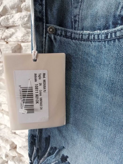 Pinko dżinsy 29 nowe hafty pinko jeans medusa