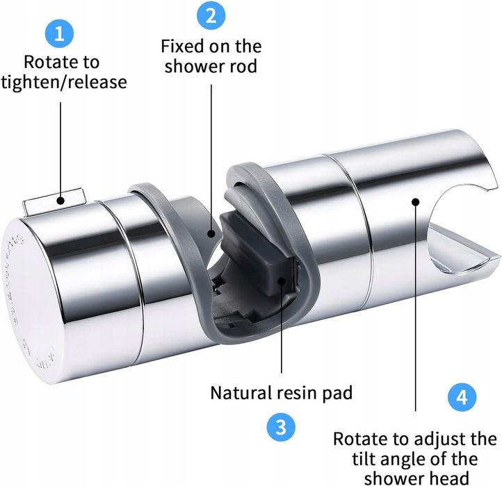 Bateria prysznicowa Joyoldelf SILVER srebrny