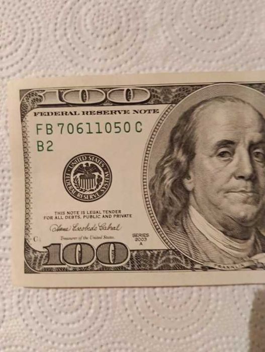 banknot kolekcjonerski 100 dollars