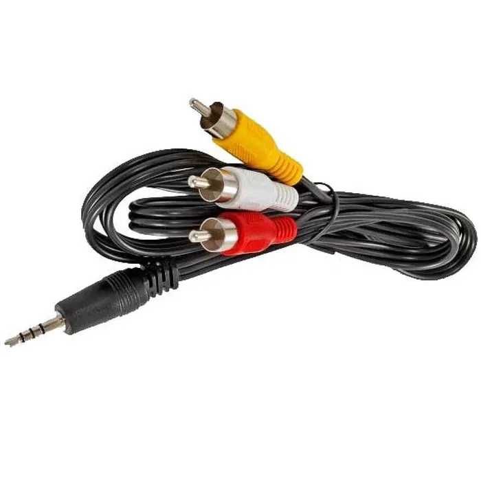 Cabo de áudio e vídeo P3 (3.5mm) para RCA (3 metros)