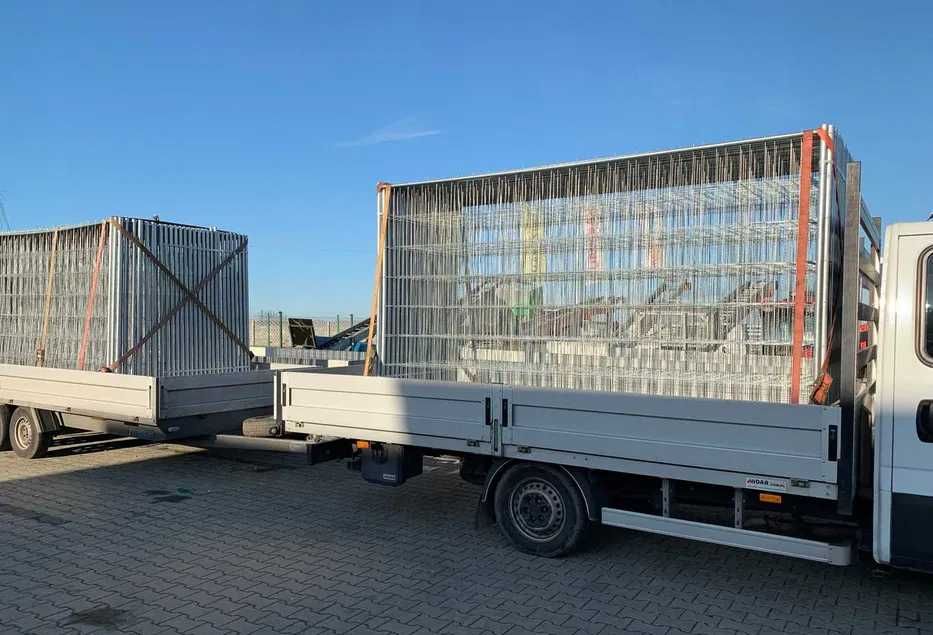 Ogrodzenie budowlane tymczasowe ażurowe STANDARD zestaw 105 m 30szt. Paneli stopa złącze transport dostawa 24h
