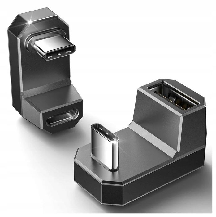 jsaux 2x przejściówka usb-c męska do usb-c żeńskiej + usb-c do usb-a