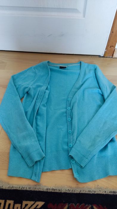 Turkusowy sweterek bawełniany