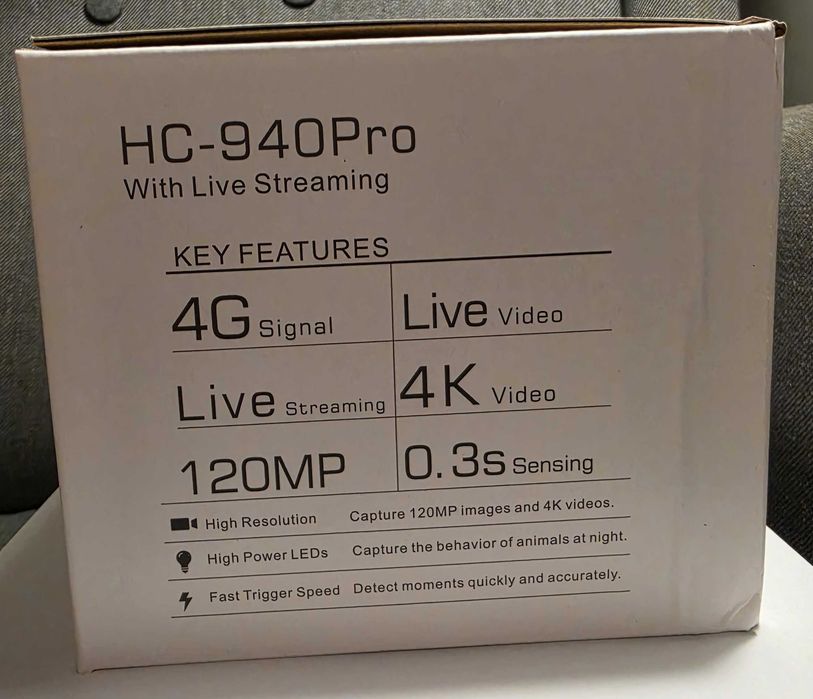 Fotopułapka Suntek HC940 Pro 4K 4G LTE Akumulator, podgląd na żywo 24h