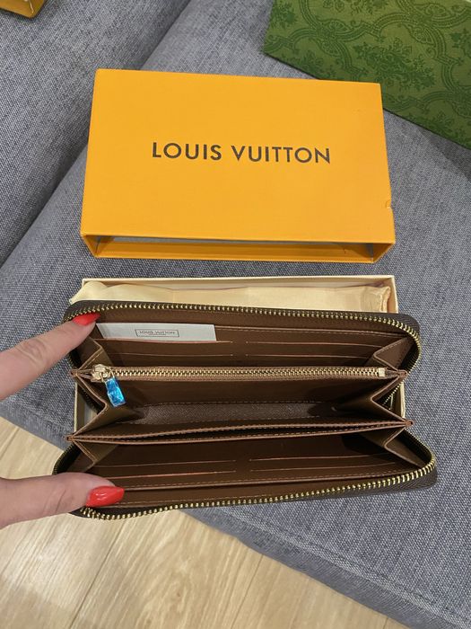 Portfel LV Louis Vuitton Monogram Zippy na zamek brązowy
