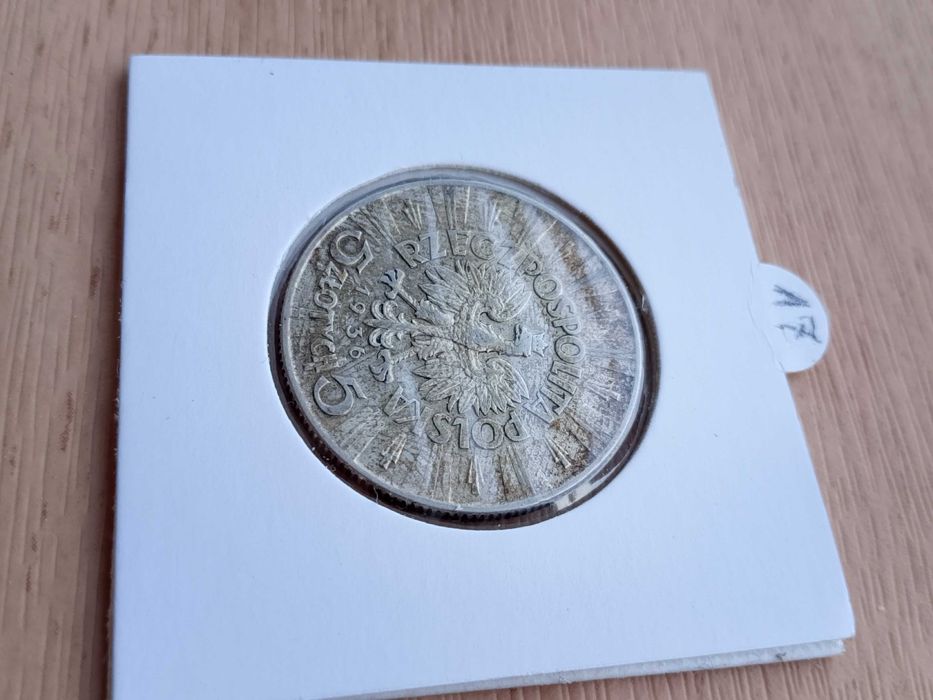 Moneta 5 zł Piłsudski 1936 Monety z 2RP nr.17 srebro