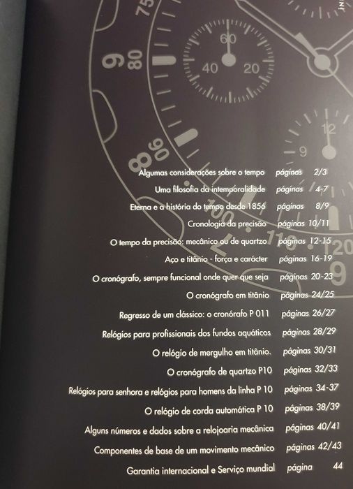 Porsche Design - Catálogo / Livro Oficial de Relógios - Ano 2000